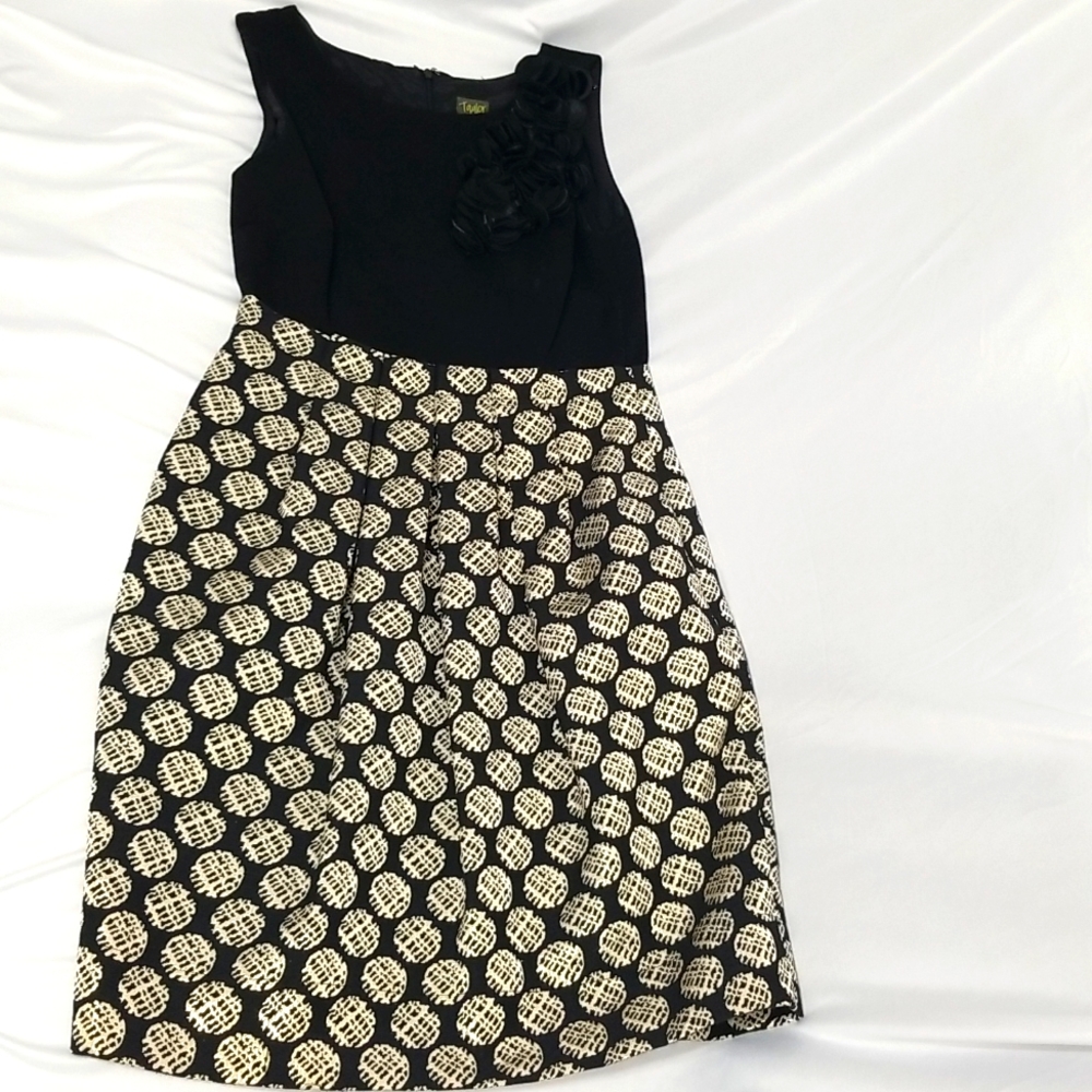 Black and gold dress